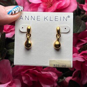 Anne Klein Teardrop Earrings - 18k Gold Filled Posts